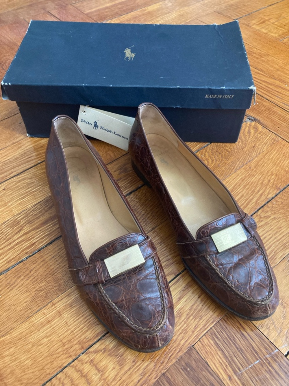 Vintage Ralph Lauren Crocodile Loafers
